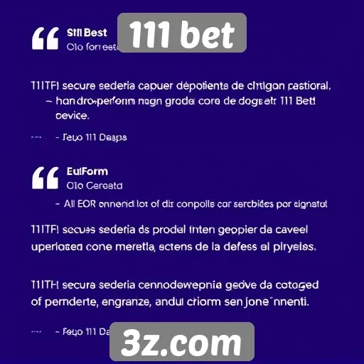 Depoimentos de usuários sobre a experiência na 111 bet